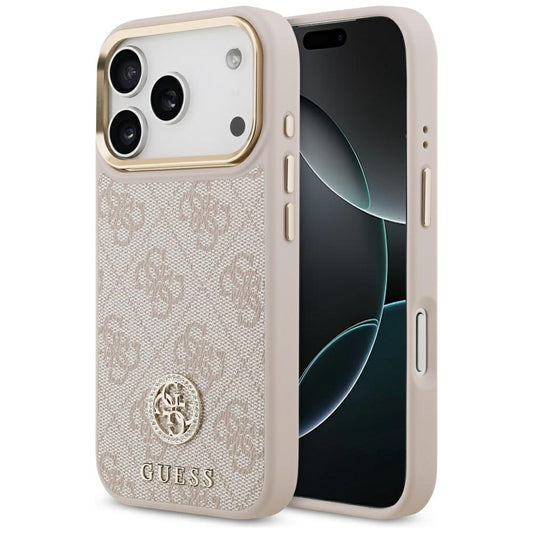 MagSafe-skal för Apple iPhone 17 Pro, Guess, 4G Strass Logo, Rosa
