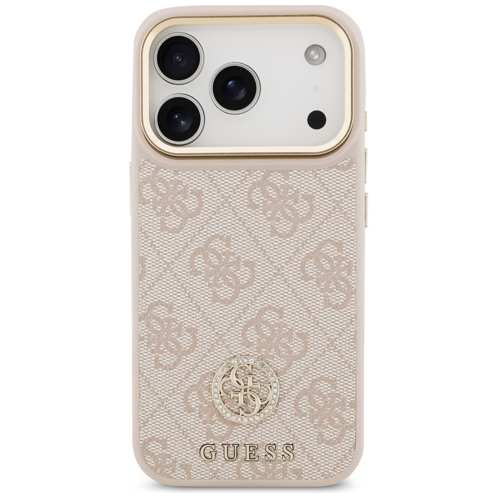 MagSafe-skal för Apple iPhone 17 Pro, Guess, 4G Strass Logo, Rosa