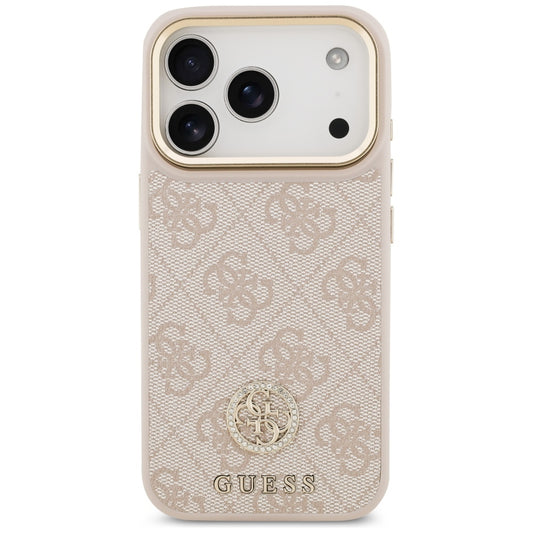 MagSafe-skal för Apple iPhone 17 Pro, Guess, 4G Strass Logo, Rosa