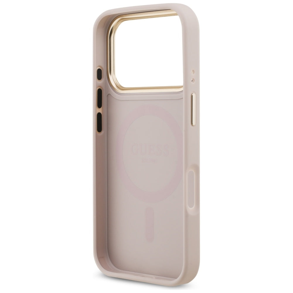 MagSafe-skal för Apple iPhone 17 Pro, Guess, 4G Strass Logo, Rosa