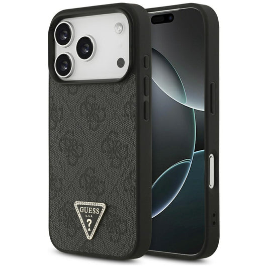 MagSafe-skal för Apple iPhone 17 Pro, Guess, 4G Triangle Strass, Svart