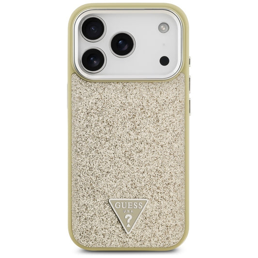 MagSafe-skal för Apple iPhone 17 Pro, Guess, Glitter Triangle Logo, Guld