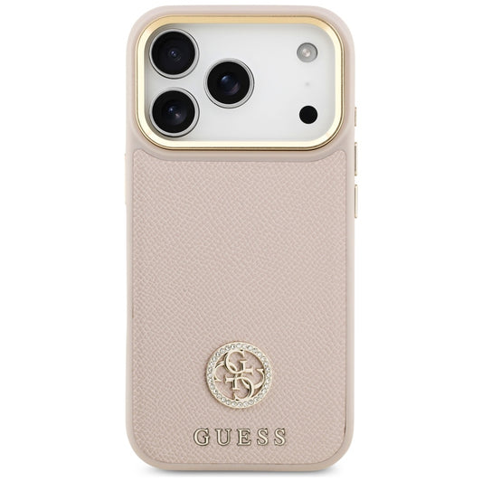 MagSafe-skal för Apple iPhone 17 Pro, Guess, Grained Strass Logo, Rosa