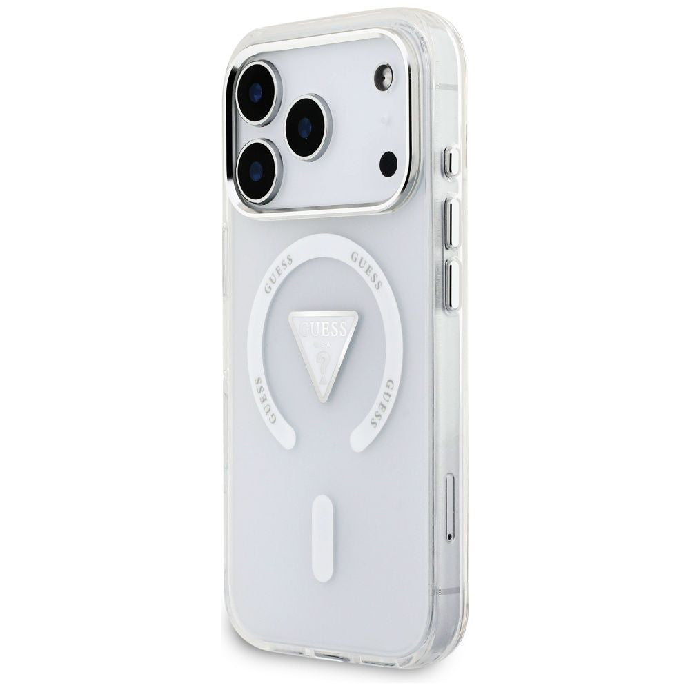 MagSafe-skal för Apple iPhone 17 Pro, Guess, IML Gradient Triangle Logo, Transparent