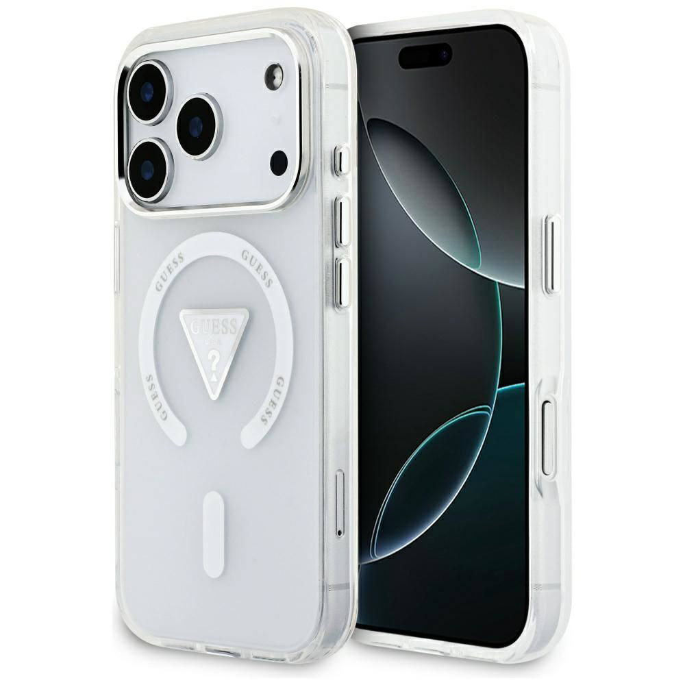 MagSafe-skal för Apple iPhone 17 Pro, Guess, IML Gradient Triangle Logo, Transparent