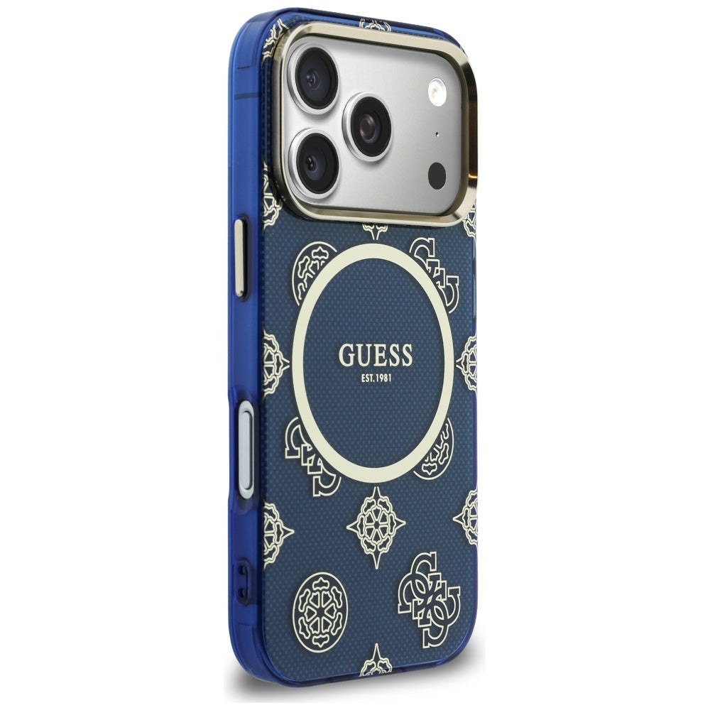 MagSafe-skal för Apple iPhone 17 Pro, Guess, IML Peony Dot, Blå