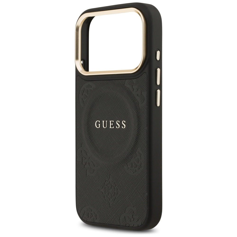 MagSafe-skal för Apple iPhone 17 Pro, Guess, Peony Hot Stamp, Svart