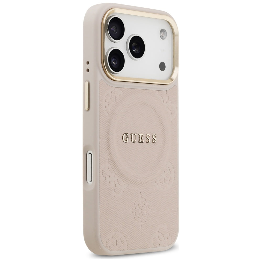 MagSafe-skal för Apple iPhone 17 Pro, Guess, Peony Hot Stamp, Rosa