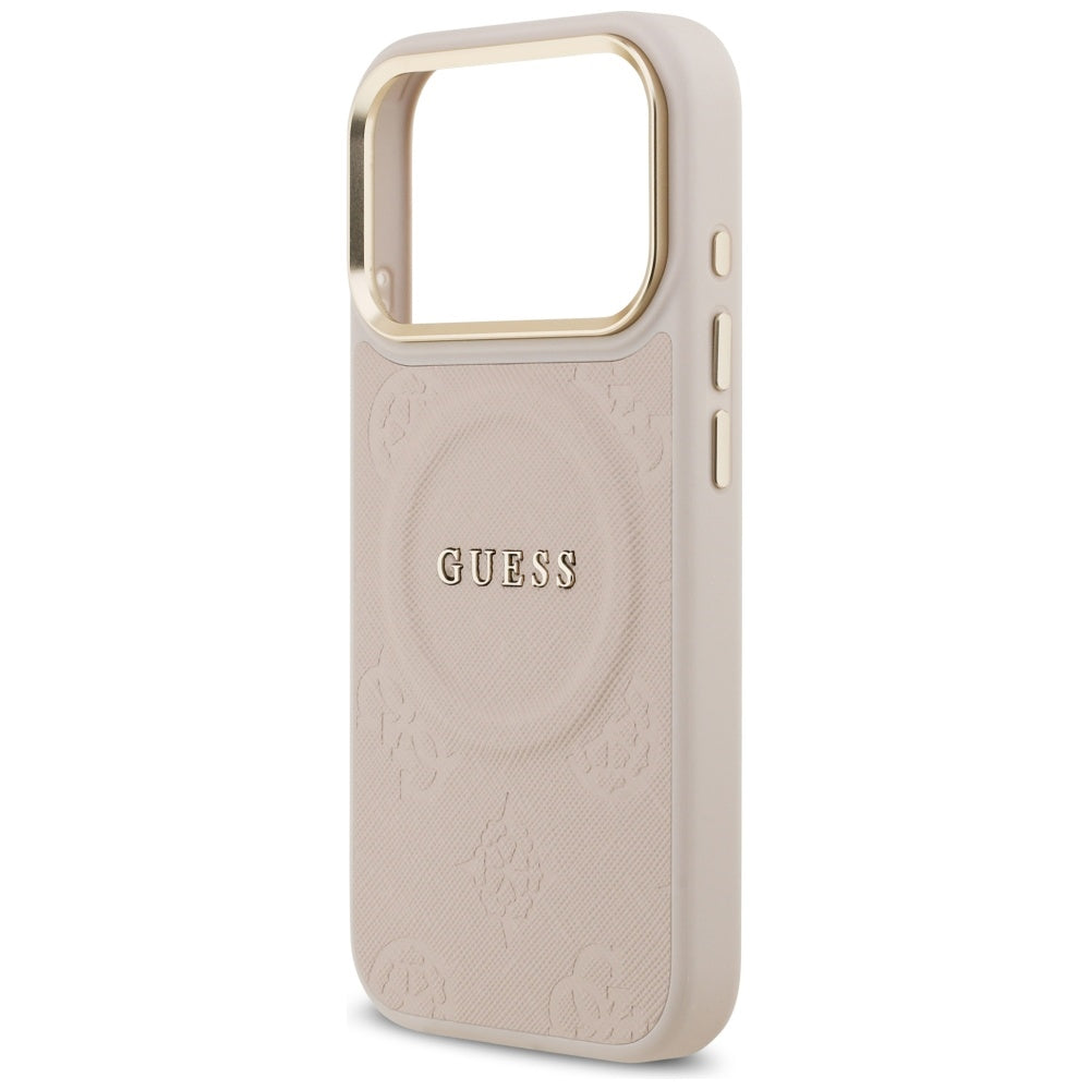 MagSafe-skal för Apple iPhone 17 Pro, Guess, Peony Hot Stamp, Rosa