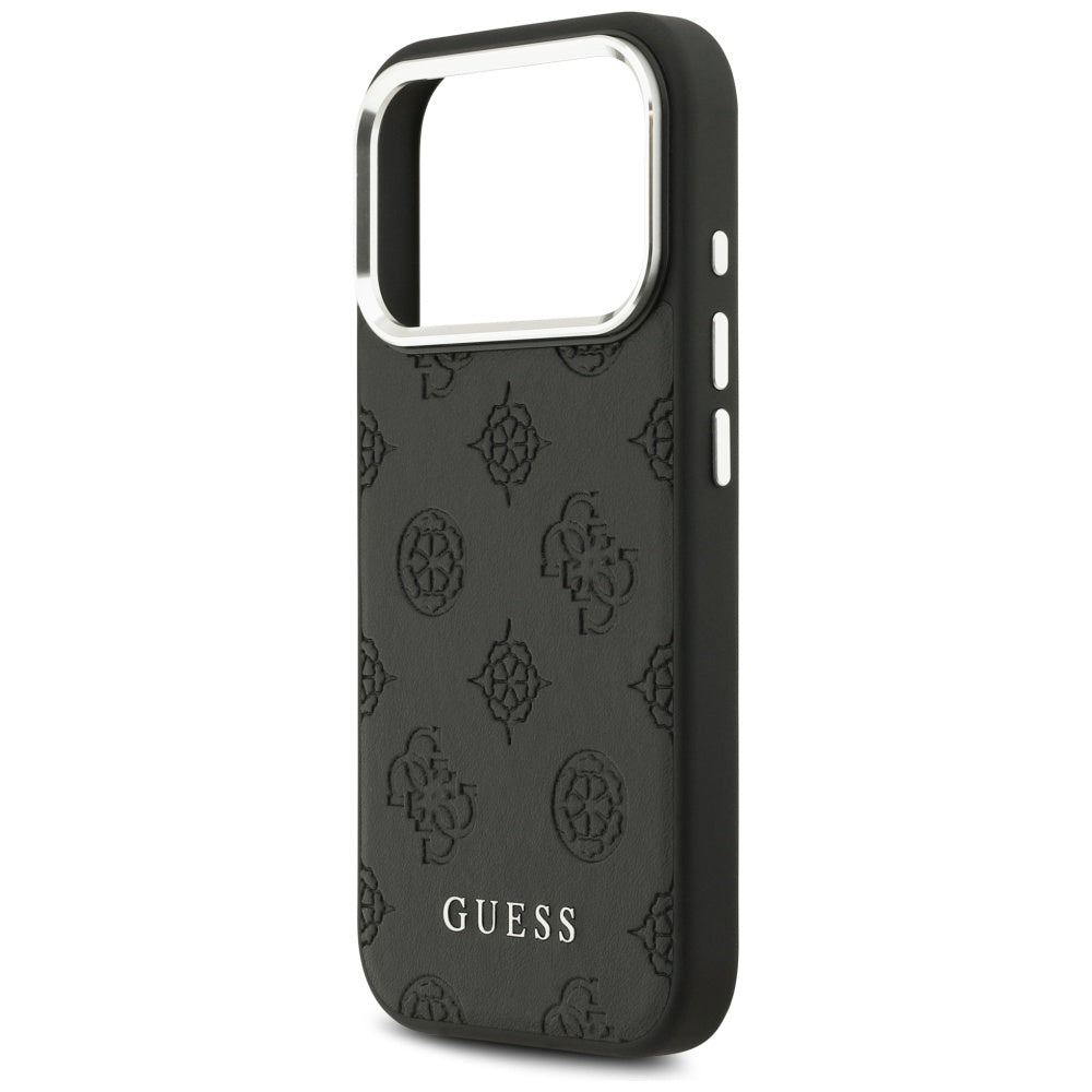MagSafe-fodral för Apple iPhone 17 Pro, Guess, Peony Hot Stamp Script, Svart