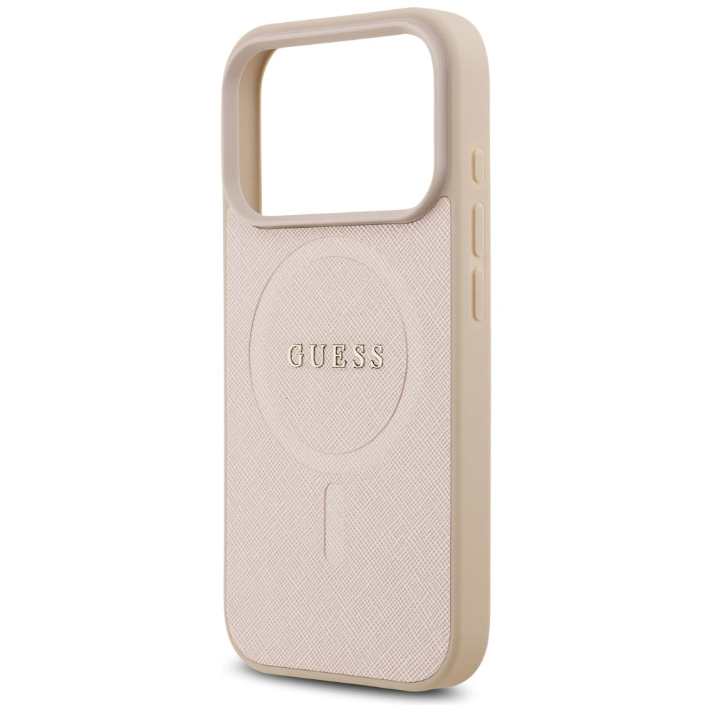 MagSafe-skal för Apple iPhone 17 Pro, Guess, Saffiano Classic Logo, Rosa