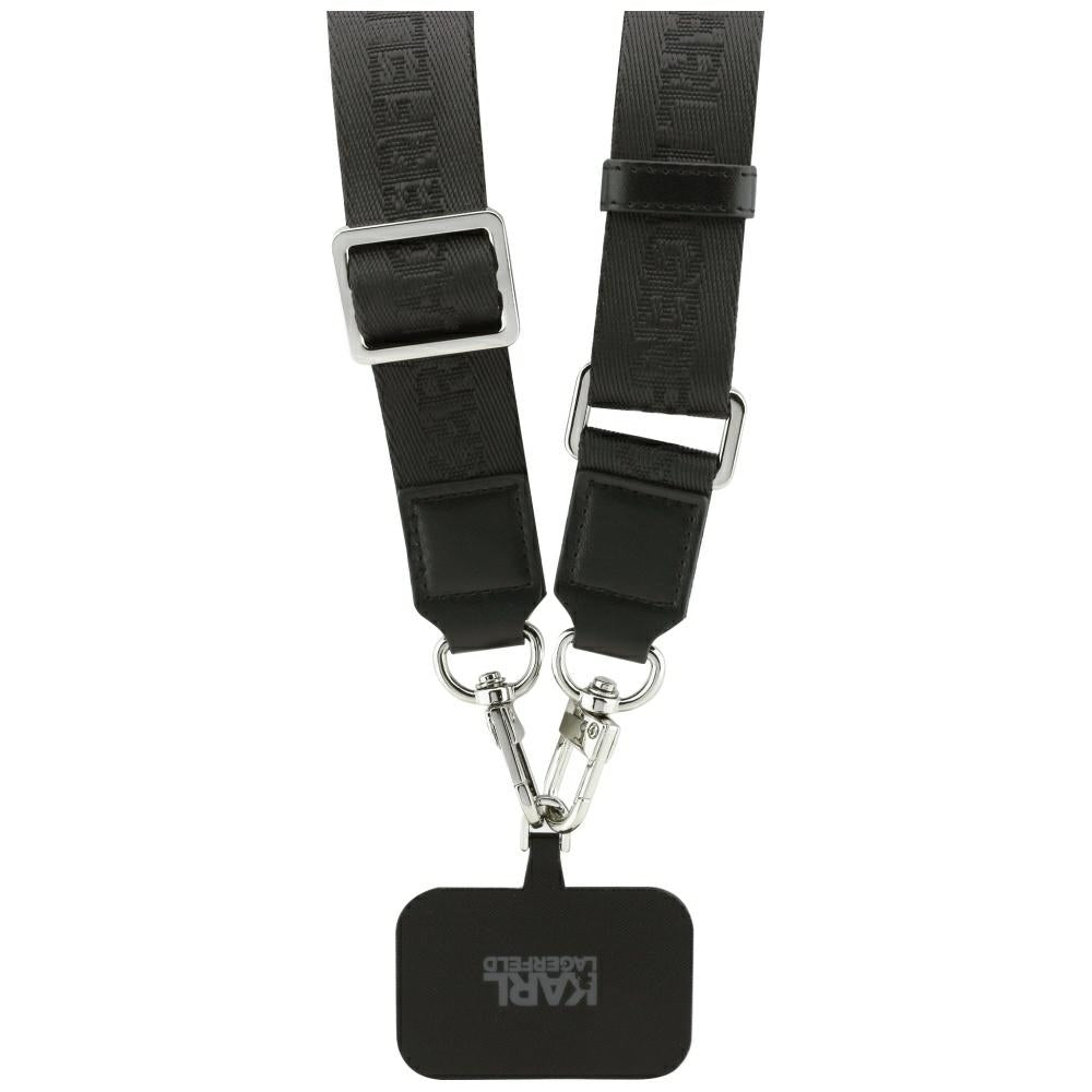 MagSafe-skal för Apple iPhone 17 Pro, Karl Lagerfeld, Big Strap Karl Metal Logo, Svart