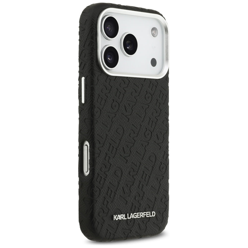 MagSafe-skal för Apple iPhone 17 Pro, Karl Lagerfeld, FW Stamped Karl, Svart