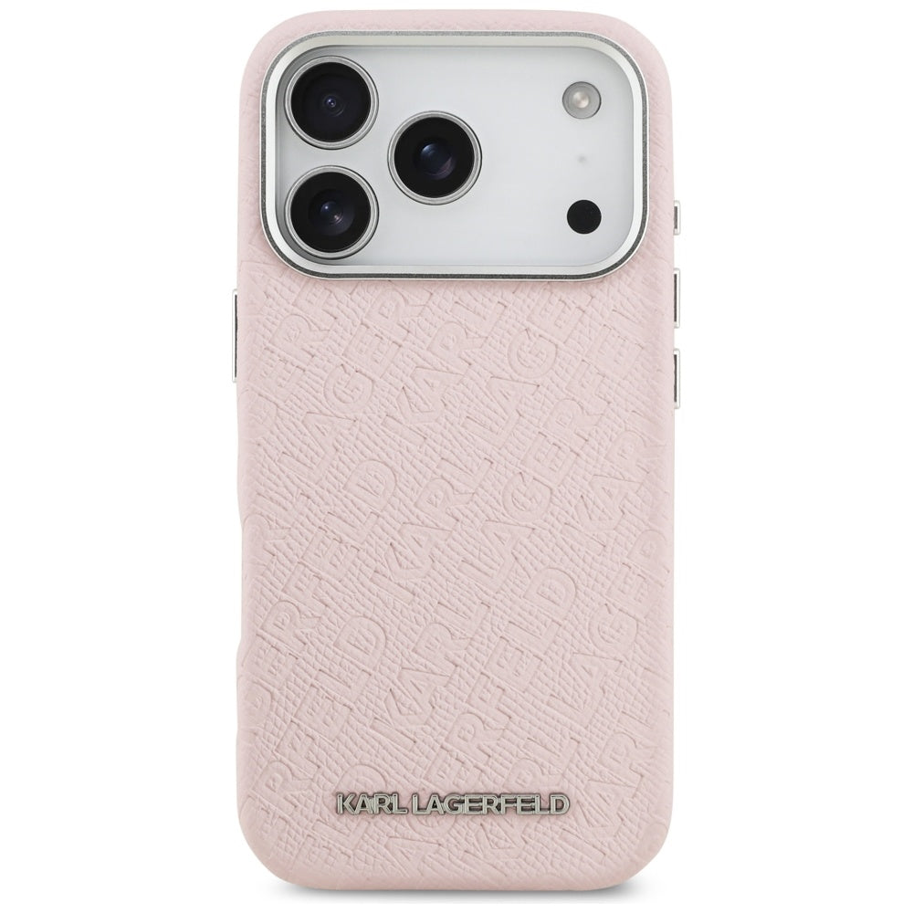 MagSafe-skal för Apple iPhone 17 Pro, Karl Lagerfeld, FW Stamped Karl, Rosa