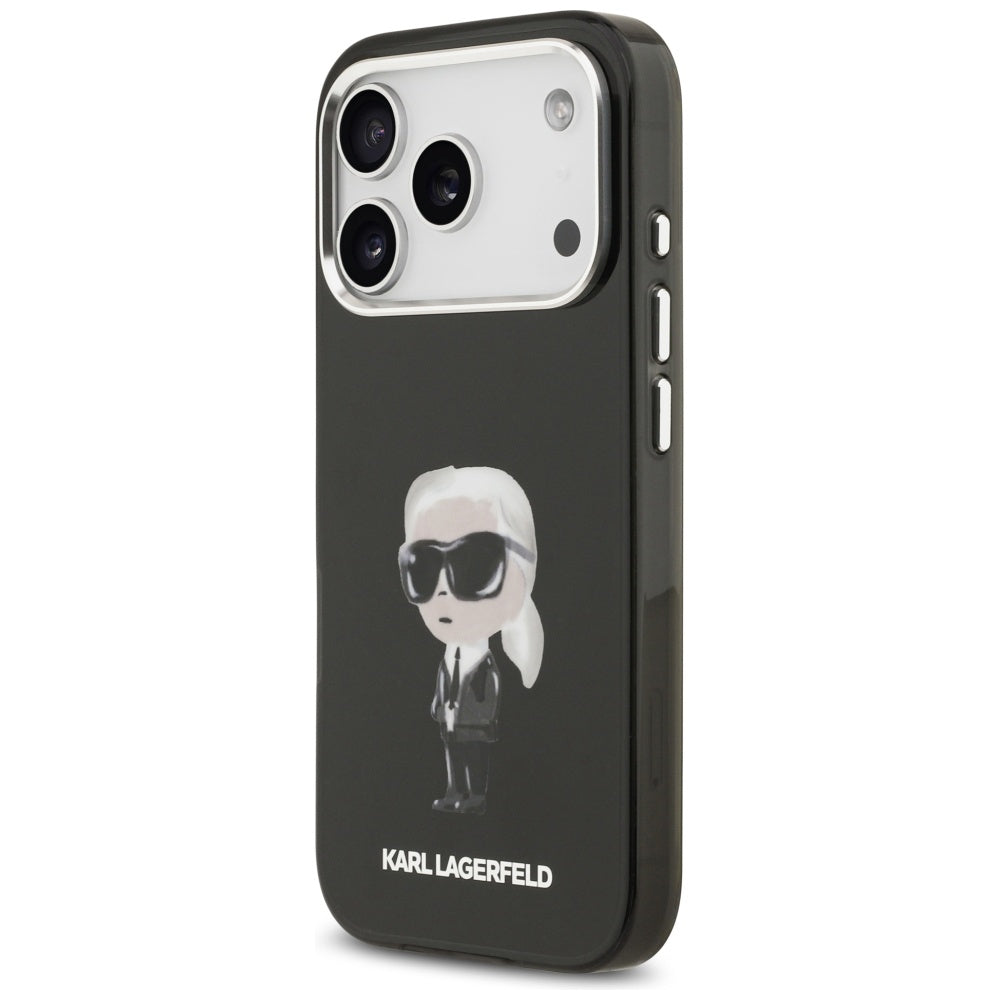 MagSafe-skal för Apple iPhone 17 Pro, Karl Lagerfeld, IML Aquarelle Karl Ikonik, Svart