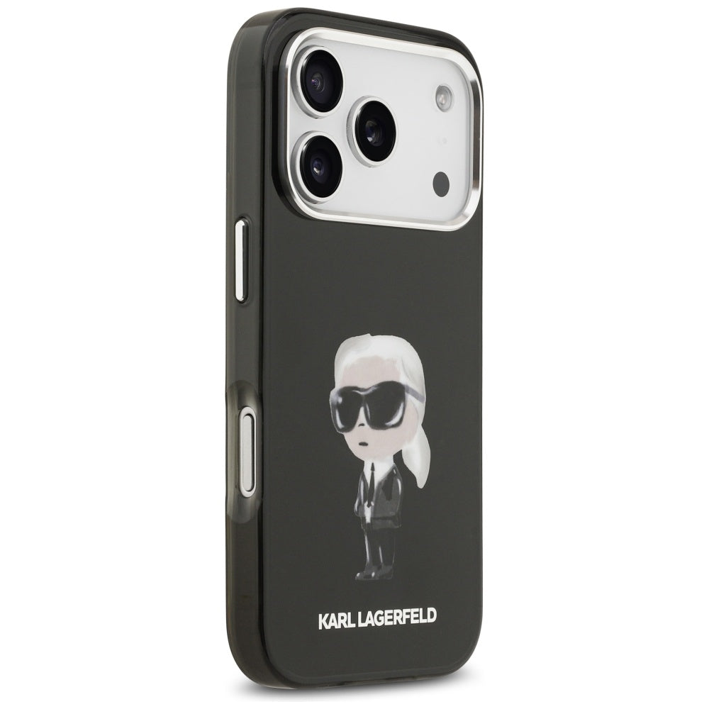 MagSafe-skal för Apple iPhone 17 Pro, Karl Lagerfeld, IML Aquarelle Karl Ikonik, Svart
