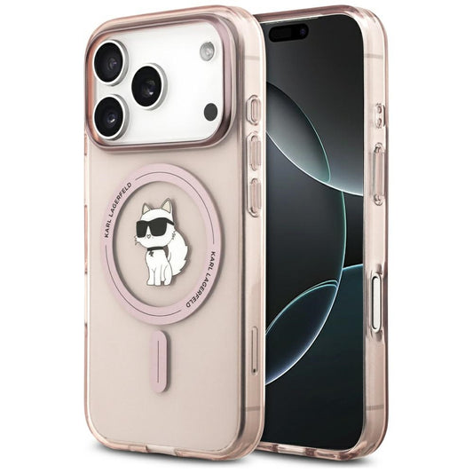MagSafe-skal för Apple iPhone 17 Pro, Karl Lagerfeld, IML Choupette, Rosa