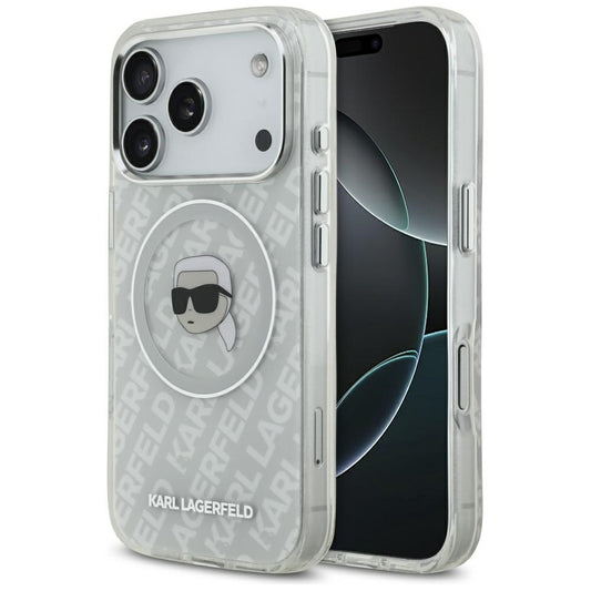 MagSafe-skal för Apple iPhone 17 Pro, Karl Lagerfeld, IML Karl`s Head, Grå