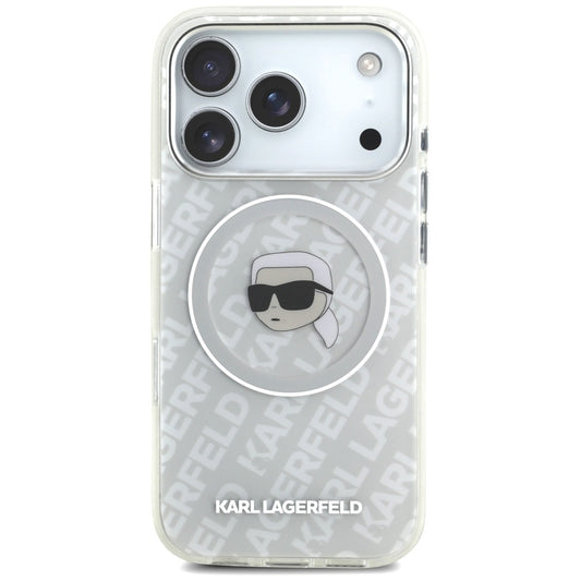 MagSafe-skal för Apple iPhone 17 Pro, Karl Lagerfeld, IML Karl`s Head, Grå