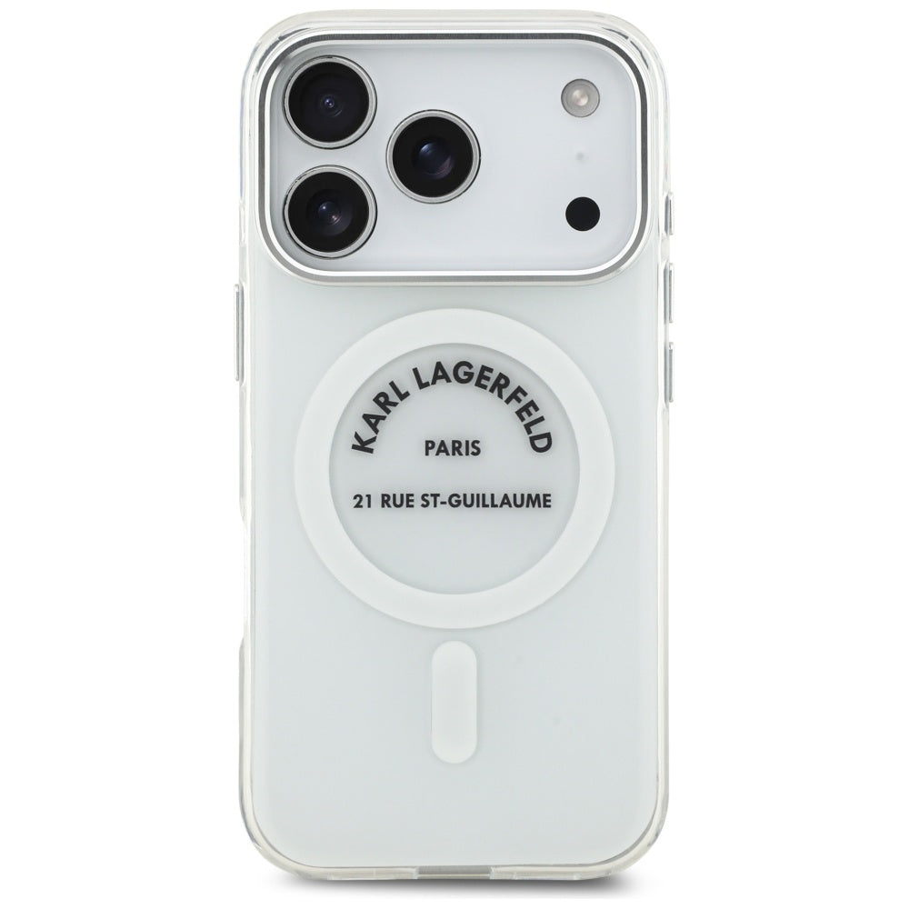 MagSafe-skal för Apple iPhone 17 Pro, Karl Lagerfeld, IML Logo RSG, Transparent