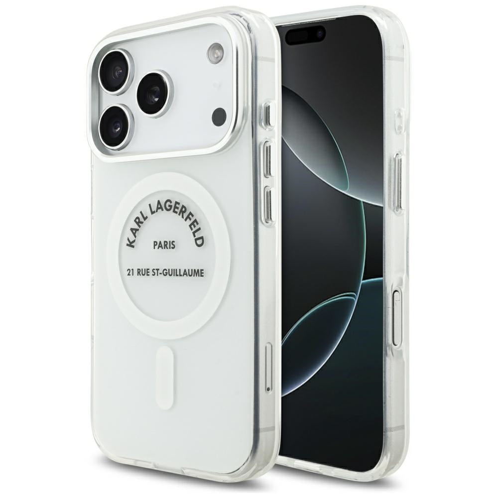 MagSafe-skal för Apple iPhone 17 Pro, Karl Lagerfeld, IML Logo RSG, Transparent