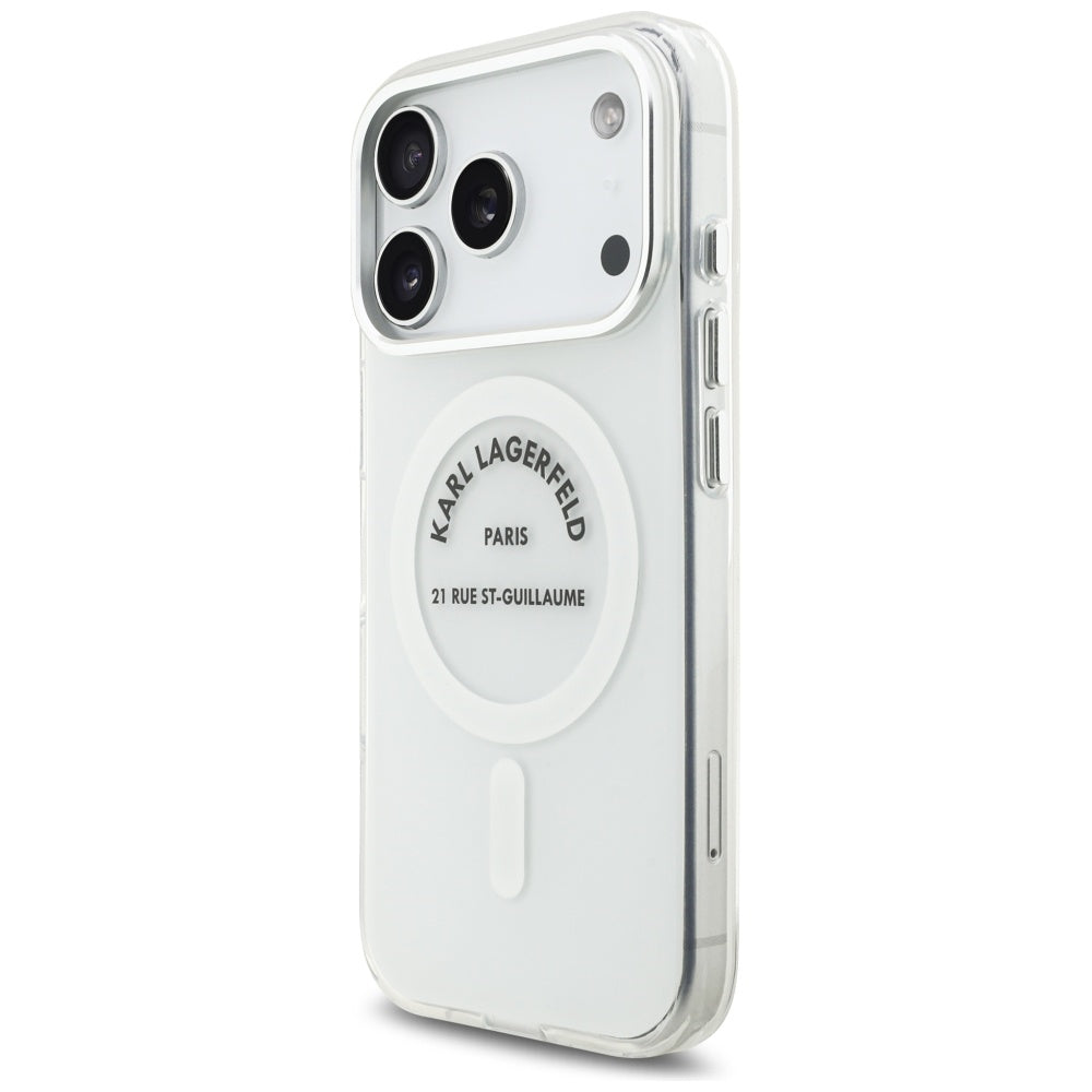 MagSafe-skal för Apple iPhone 17 Pro, Karl Lagerfeld, IML Logo RSG, Transparent