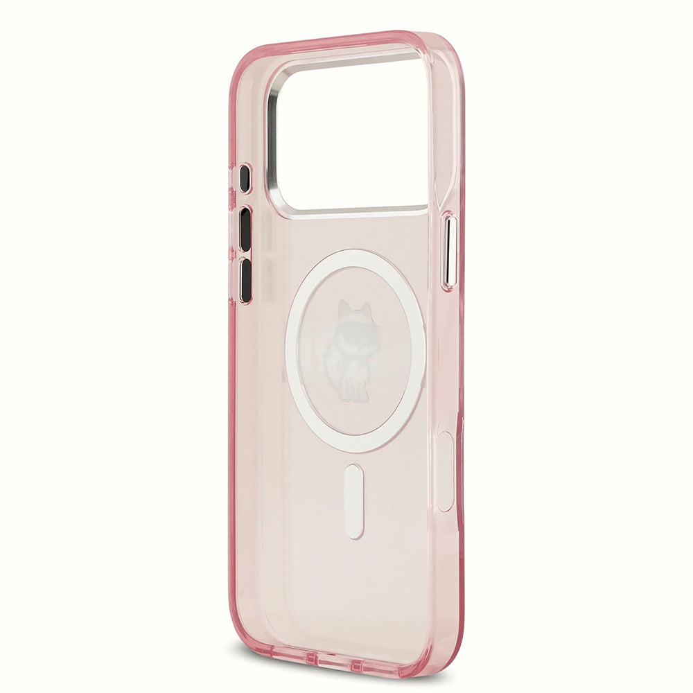 MagSafe-skal för Apple iPhone 17 Pro, Karl Lagerfeld, IML Sketch Logo Choupette, Rosa