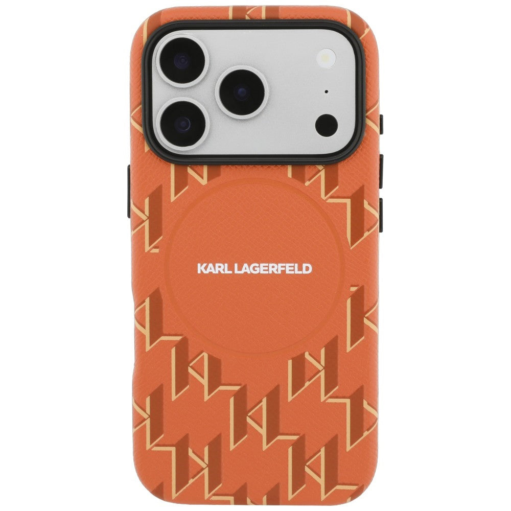 MagSafe-skal för Apple iPhone 17 Pro, Karl Lagerfeld, KL Monogram Logo, Orange
