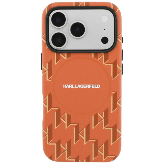 MagSafe-skal för Apple iPhone 17 Pro, Karl Lagerfeld, KL Monogram Logo, Orange