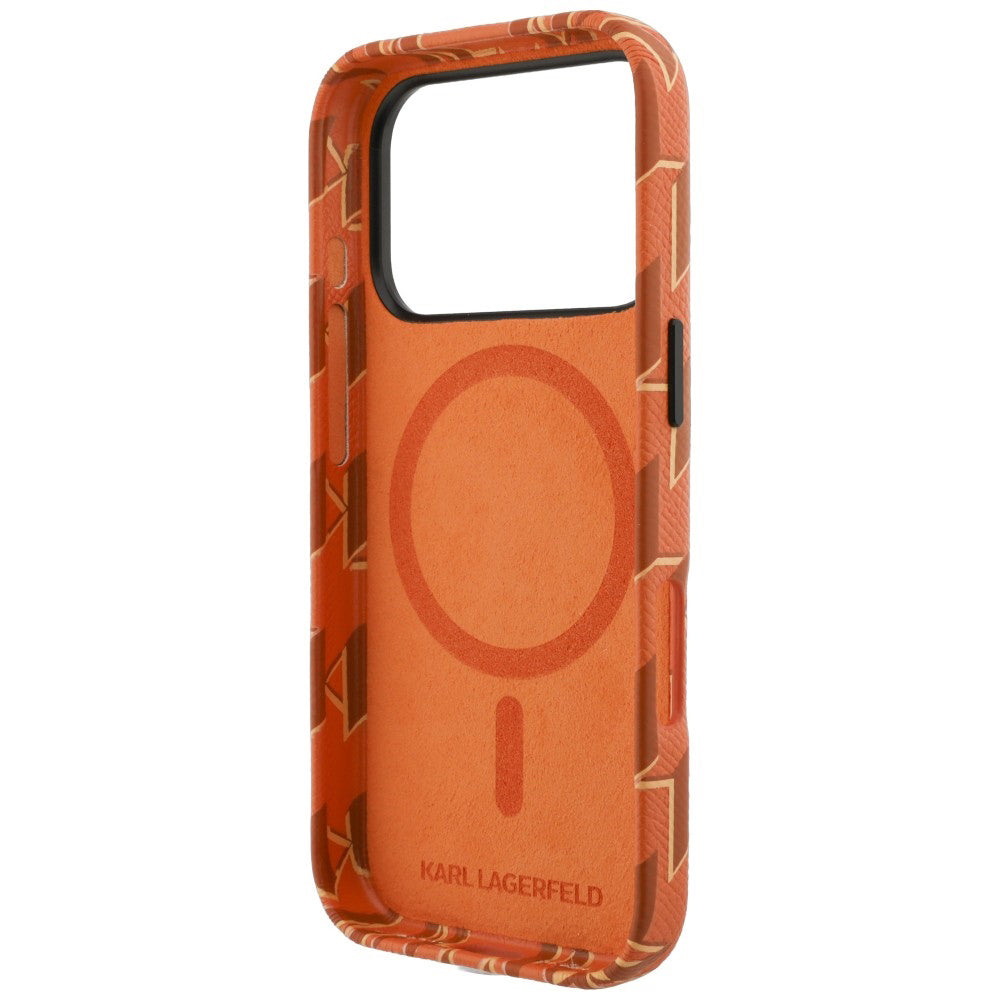 MagSafe-skal för Apple iPhone 17 Pro, Karl Lagerfeld, KL Monogram Logo, Orange