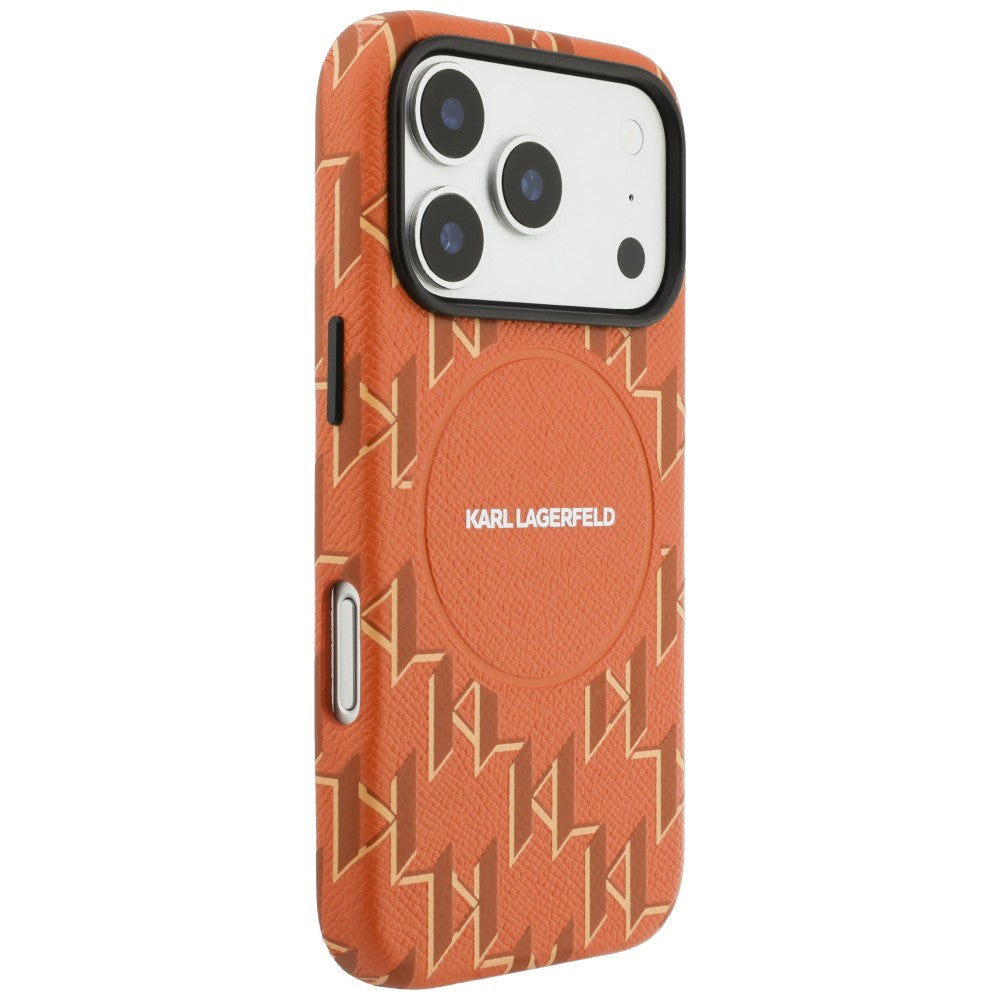 MagSafe-skal för Apple iPhone 17 Pro, Karl Lagerfeld, KL Monogram Logo, Orange