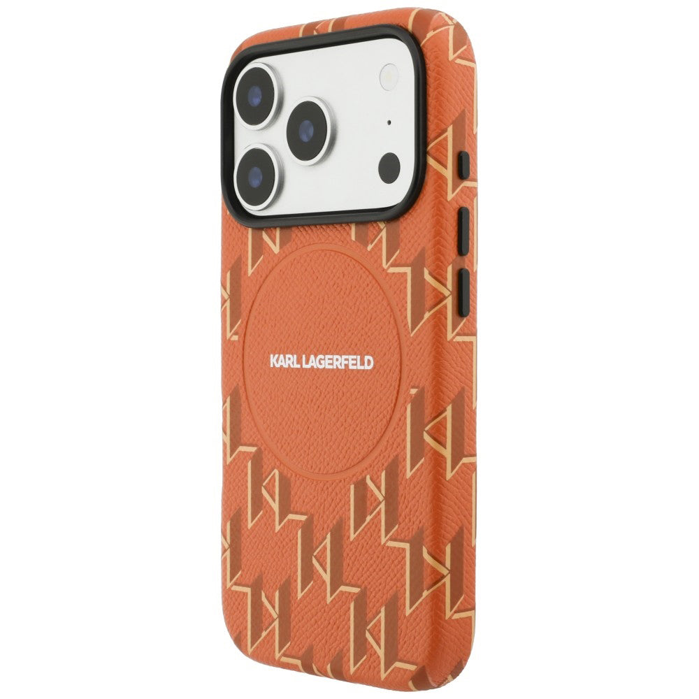 MagSafe-skal för Apple iPhone 17 Pro, Karl Lagerfeld, KL Monogram Logo, Orange