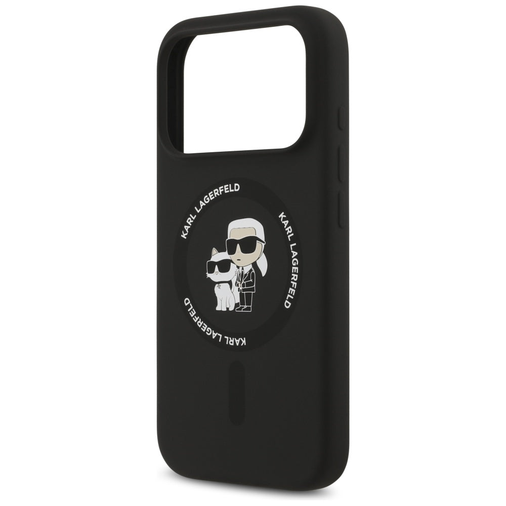 MagSafe Case for Apple iPhone 17 Pro, Karl Lagerfeld, Ring Karl & Choupette, Black