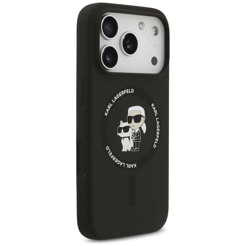 MagSafe Case for Apple iPhone 17 Pro, Karl Lagerfeld, Ring Karl & Choupette, Black