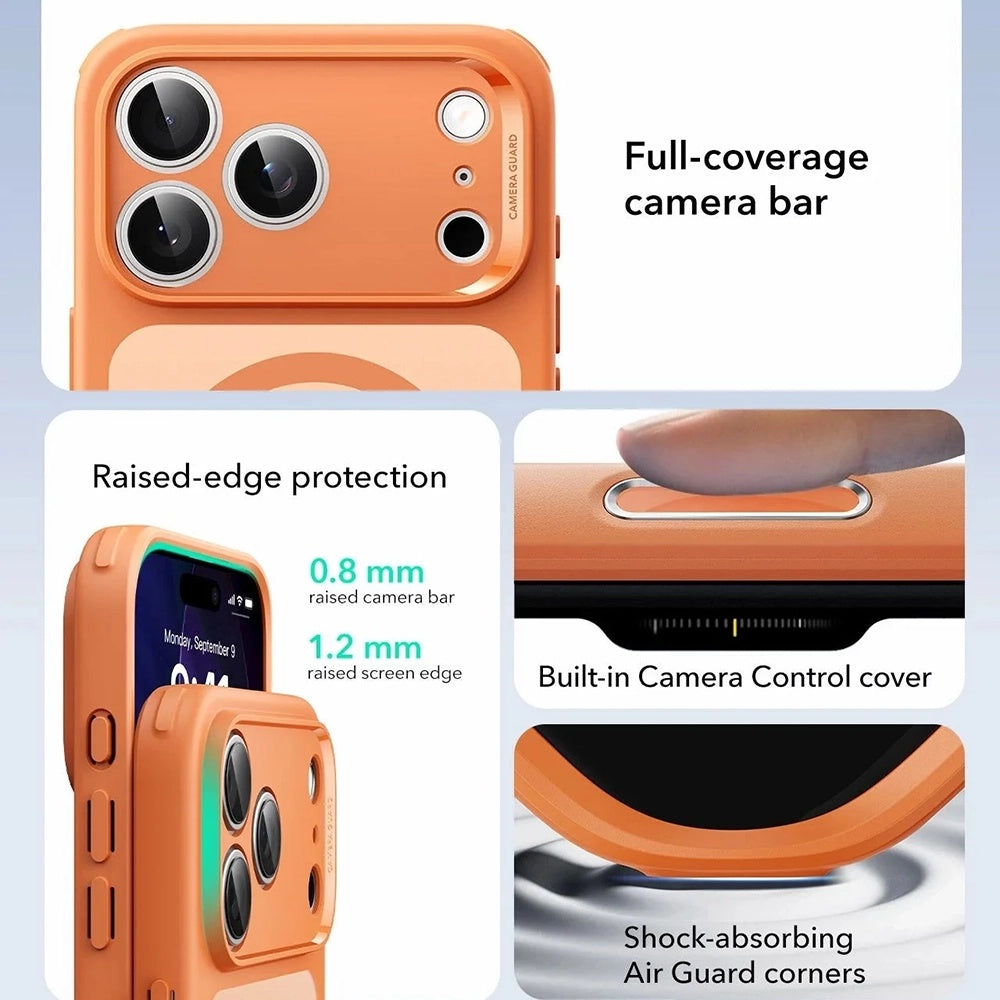 MagSafe-skal för Apple iPhone 17 Pro Max, ESR, Classic Hybrid Slide, Satin Orange