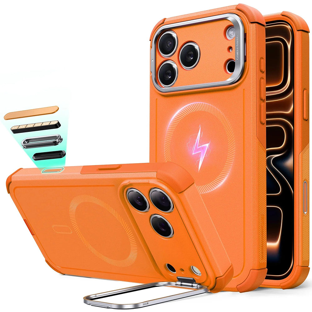 MagSafe-skal för Apple iPhone 17 Pro Max, ESR, Cyber Armor Kickstand, Orange