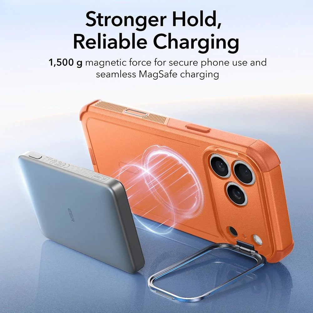 MagSafe-skal för Apple iPhone 17 Pro Max, ESR, Cyber Armor Kickstand, Orange