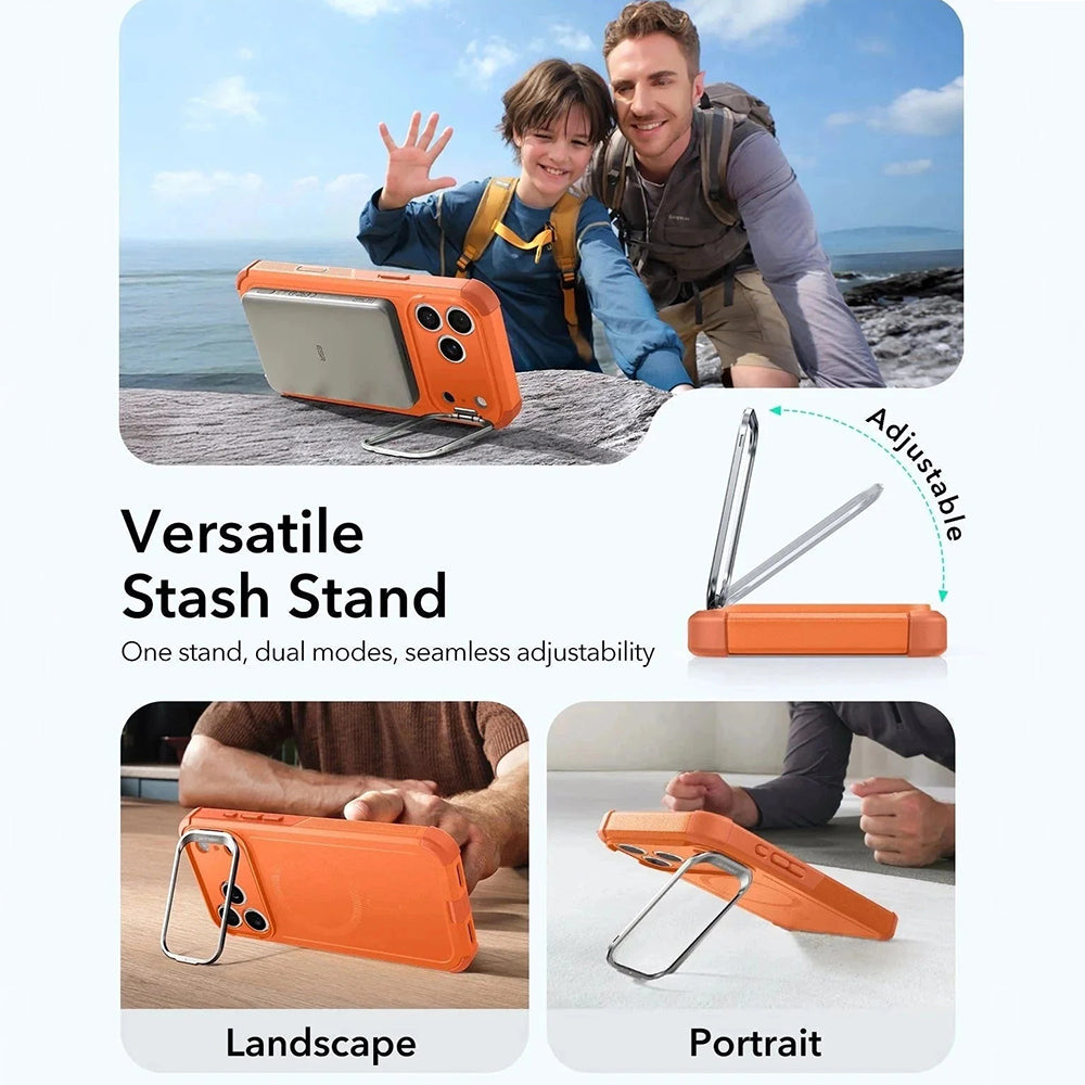 MagSafe-skal för Apple iPhone 17 Pro Max, ESR, Cyber Armor Kickstand, Orange
