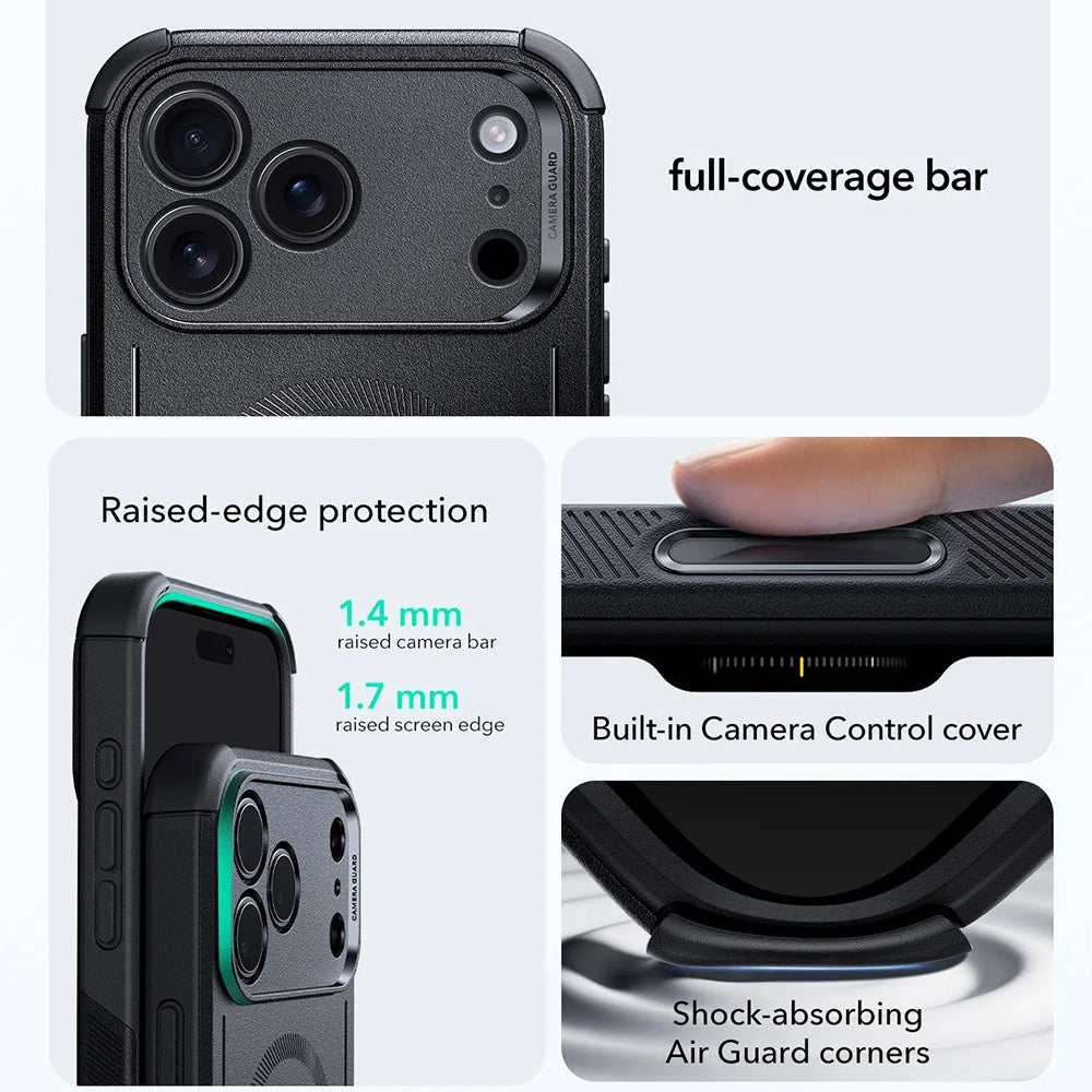 MagSafe-skal för Apple iPhone 17 Pro Max, ESR, Cyber, Svart