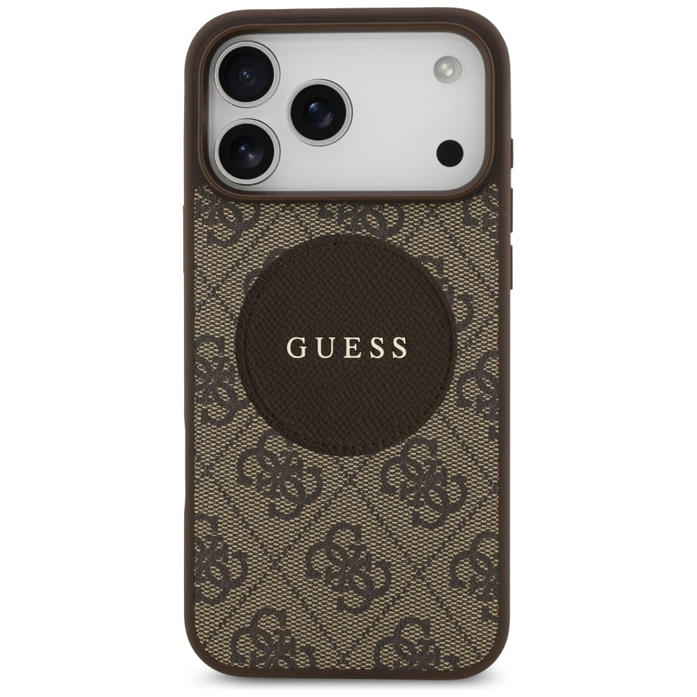 MagSafe-skal för Apple iPhone 17 Pro Max, Guess, 4G Circle Classic Logo, Brun