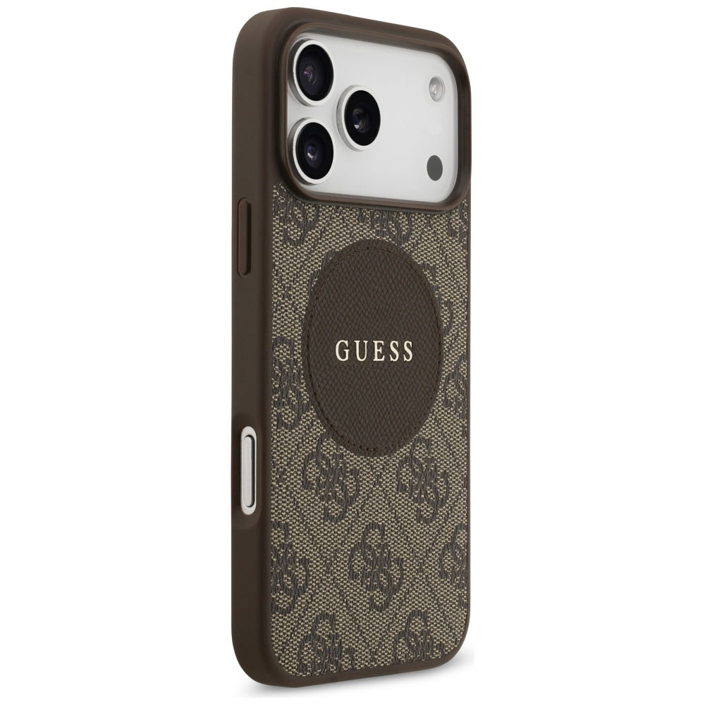 MagSafe-skal för Apple iPhone 17 Pro Max, Guess, 4G Circle Classic Logo, Brun