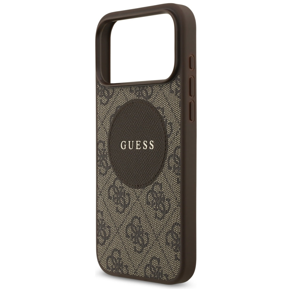 MagSafe-skal för Apple iPhone 17 Pro Max, Guess, 4G Circle Classic Logo, Brun