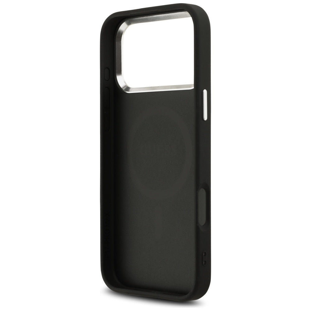 MagSafe Case for Apple iPhone 17 Pro Max, Guess, 4G Classic Logo, Black