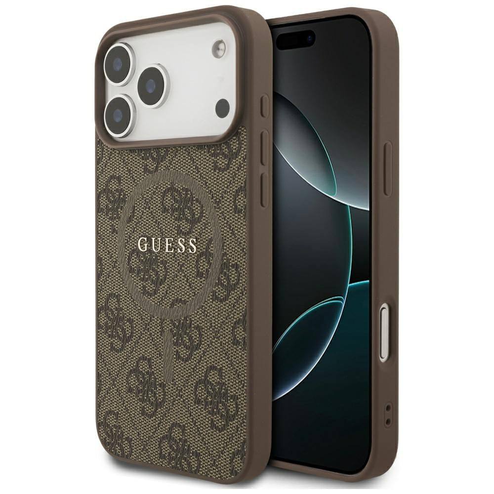 MagSafe-skal för Apple iPhone 17 Pro Max, Guess, 4G Ring Classic Logo, Brun