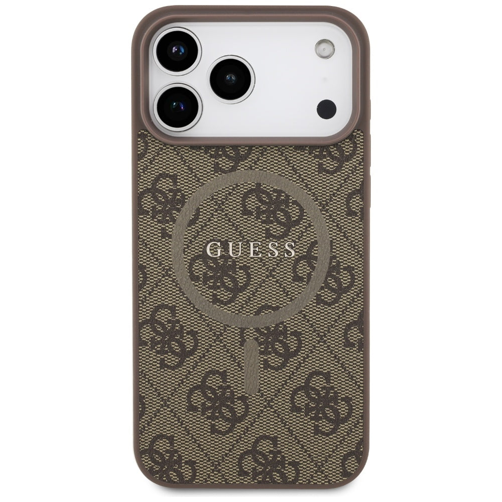 MagSafe-skal för Apple iPhone 17 Pro Max, Guess, 4G Ring Classic Logo, Brun