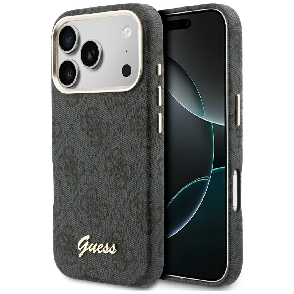 MagSafe-skal för Apple iPhone 17 Pro Max, Guess, 4G Script Logo, Svart