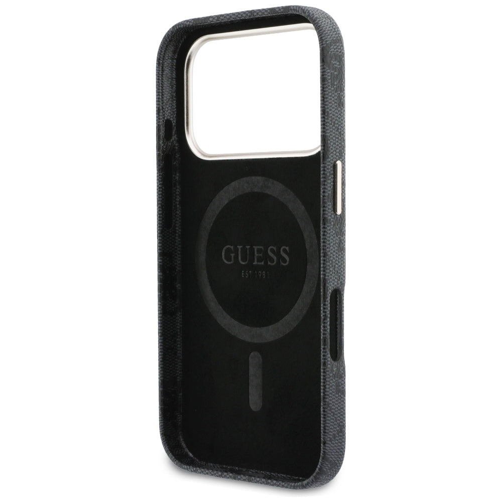 MagSafe-skal för Apple iPhone 17 Pro Max, Guess, 4G Script Logo, Svart