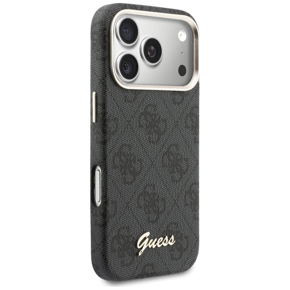 MagSafe-skal för Apple iPhone 17 Pro Max, Guess, 4G Script Logo, Svart