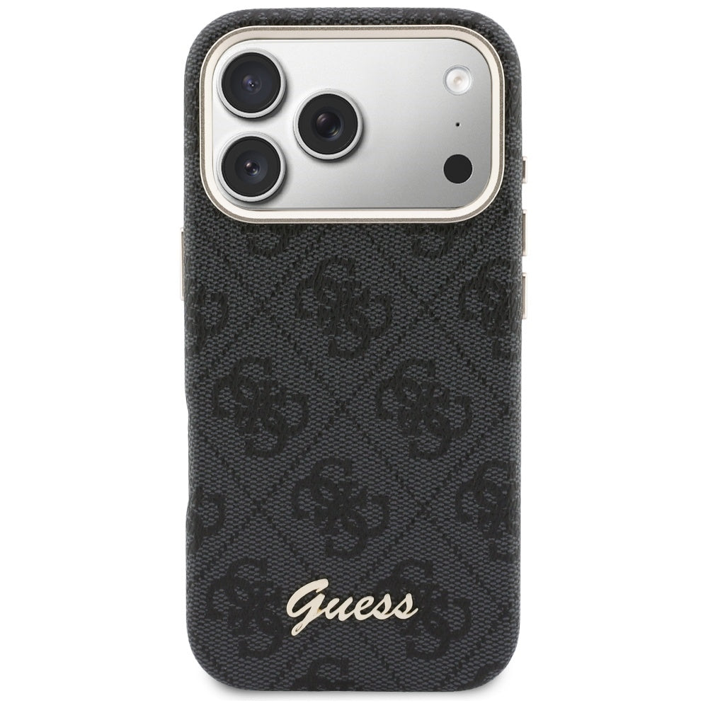 MagSafe-skal för Apple iPhone 17 Pro Max, Guess, 4G Script Logo, Svart