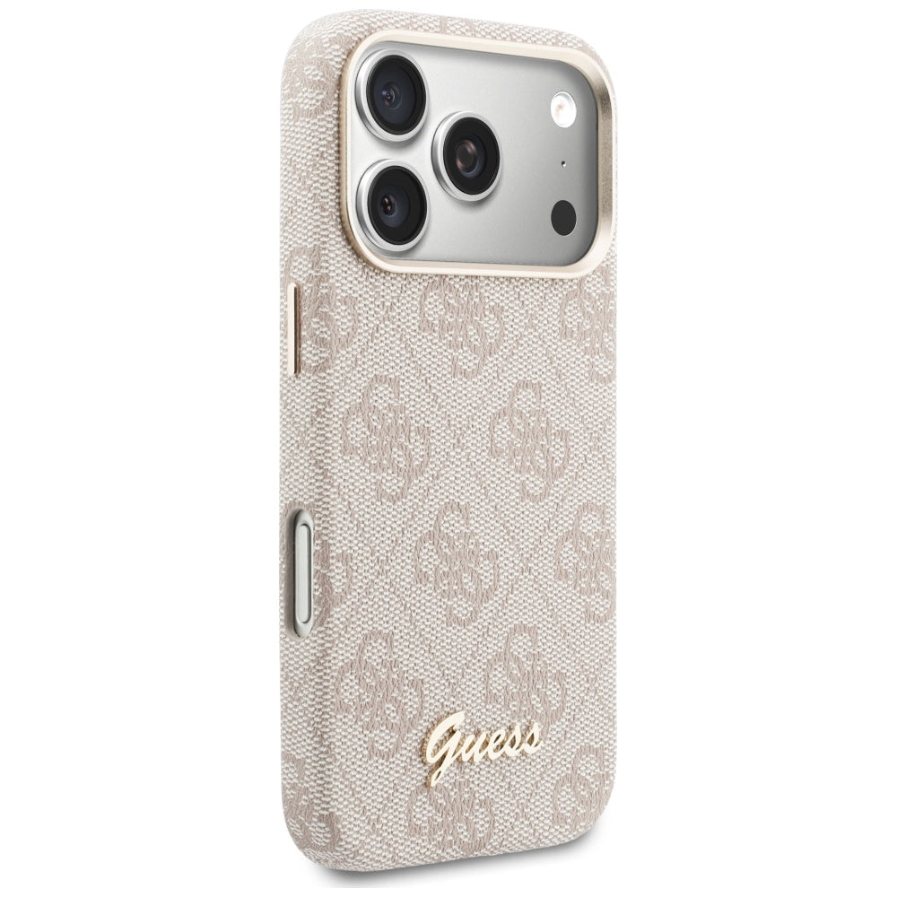 MagSafe-skal för Apple iPhone 17 Pro Max, Guess, 4G Script Logo, Rosa